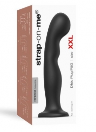 Черная насадка Strap-On-Me Dildo Plug P G size XXL - Strap-on-me - купить с доставкой в Петропавловске-Камчатском