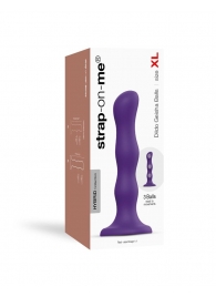 Фиолетовая насадка Strap-On-Me Dildo Geisha Balls size XL - Strap-on-me - купить с доставкой в Петропавловске-Камчатском