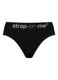 Черные трусики для насадок Heroine Lingerie Harness - size L - Strap-on-me - купить с доставкой в Петропавловске-Камчатском