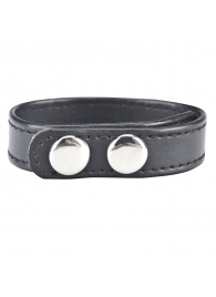 Кольцо на пенис SNAP COCK RING из искусственной кожи на клепках - BlueLine - в Петропавловске-Камчатском купить с доставкой