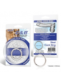 Стальное эрекционное кольцо STEEL COCK RING - 3.5 см. - BlueLine - в Петропавловске-Камчатском купить с доставкой