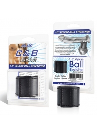 Хомут-утяжка для мошонки из искусственной кожи на липучке VELCRO BALL STRETCHER- 4 см. - BlueLine - в Петропавловске-Камчатском купить с доставкой