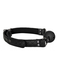 Черный кляп-шарик BALL GAG DIAMOND - Dream Toys - купить с доставкой в Петропавловске-Камчатском