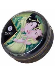 Массажная свеча Exotic Green Tea с ароматом зелёного чая - 30 мл. - Shunga - купить с доставкой в Петропавловске-Камчатском