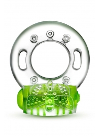 Зеленое эрекционное виброкольцо Arouser Vibrating C-Ring - Blush Novelties - в Петропавловске-Камчатском купить с доставкой