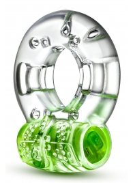 Зеленое эрекционное виброкольцо Arouser Vibrating C-Ring - Blush Novelties - в Петропавловске-Камчатском купить с доставкой