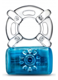 Синее эрекционное виброкольцо Pleaser Rechargeable C-Ring - Blush Novelties - в Петропавловске-Камчатском купить с доставкой