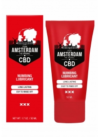 Пролонгирующий лубрикант Numbing CBD from Amsterdam - 50 мл. - Shots Media BV - купить с доставкой в Петропавловске-Камчатском