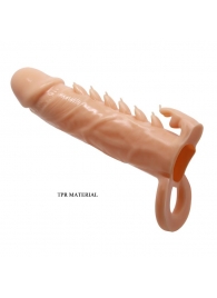 Телесная удлиняющая насадка Penis Sleeve Emmitt - 17 см. - Baile - в Петропавловске-Камчатском купить с доставкой