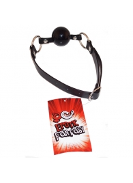 Силиконовый черный кляп-шарик на ремне Black Ballgag - Erotic Fantasy - купить с доставкой в Петропавловске-Камчатском