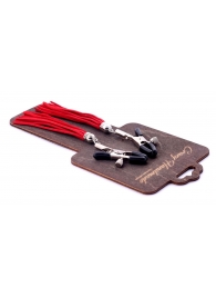 Металлические зажимы на соски с красными замшевыми кисточками - Crazy Handmade - купить с доставкой в Петропавловске-Камчатском