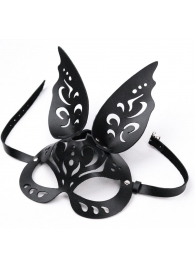 Черная ажурная маска  Зайка  с ушками - Crazy Handmade - купить с доставкой в Петропавловске-Камчатском