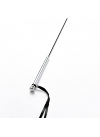 Черный кожаный стек с гладкой ручкой - 55 см. - Crazy Handmade - купить с доставкой в Петропавловске-Камчатском