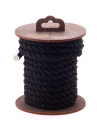 Черная хлопковая веревка для бондажа на катушке - 5 м. - Crazy Handmade - купить с доставкой в Петропавловске-Камчатском