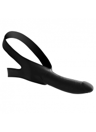 Черный кляп-страпон Masters Mini Face Fuck Strap-On - 14 см. - XR Brands - купить с доставкой в Петропавловске-Камчатском