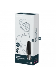 Черный мастурбатор с вибрацией Power Masturbator - Satisfyer - в Петропавловске-Камчатском купить с доставкой