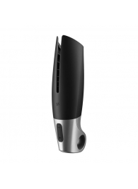 Черный мастурбатор с вибрацией Power Masturbator - Satisfyer - в Петропавловске-Камчатском купить с доставкой
