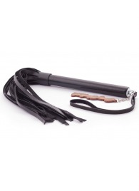 Черная кожаная плеть  Индиго  - 50 см. - Crazy Handmade - купить с доставкой в Петропавловске-Камчатском