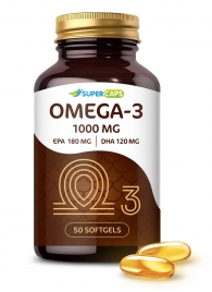 Пищевая добавка SuperCaps OMEGA-3 - 50 капсул (1000 мг) - SuperCaps - купить с доставкой в Петропавловске-Камчатском