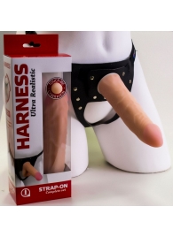 Страпон Харнесс из трусиков и насадки-фаллоса - 17,5 см. - LOVETOY (А-Полимер) - купить с доставкой в Петропавловске-Камчатском