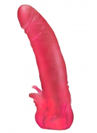 Розовая насадка для страпона с клиторальными лепестками - 18,5 см. - LOVETOY (А-Полимер) - купить с доставкой в Петропавловске-Камчатском
