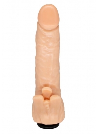 Телесная гелевая насадка-фаллос с клиторальными лепестками - 18,5 см. - LOVETOY (А-Полимер) - купить с доставкой в Петропавловске-Камчатском