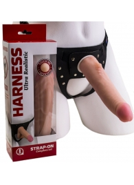 Реалистичный страпон Harness из трусиков и насадки-фаллоса - 18,5 см. - LOVETOY (А-Полимер) - купить с доставкой в Петропавловске-Камчатском