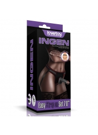 Женский темнокожий страпон Easy Strapon Set 7 Inch - 18 см. - Lovetoy - купить с доставкой в Петропавловске-Камчатском