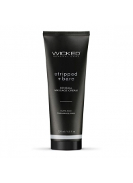Массажный легкий крем WICKED Stripped plus Bare - 120 мл. - Wicked - купить с доставкой в Петропавловске-Камчатском