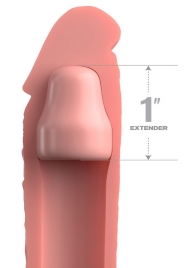 Телесная насадка-удлинитель 1 Inch Silicone X-tension - 17,8 см. - Pipedream - в Петропавловске-Камчатском купить с доставкой