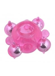 Эрекционное кольцо c бусинками - Toyfa Basic - в Петропавловске-Камчатском купить с доставкой