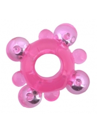 Эрекционное кольцо c бусинками - Toyfa Basic - в Петропавловске-Камчатском купить с доставкой