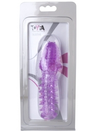 Фиолетовая насадка, удлиняющая половой член - 13,5 см. - Toyfa Basic - в Петропавловске-Камчатском купить с доставкой