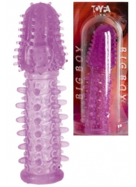 Фиолетовая насадка, удлиняющая половой член - 13,5 см. - Toyfa Basic - в Петропавловске-Камчатском купить с доставкой