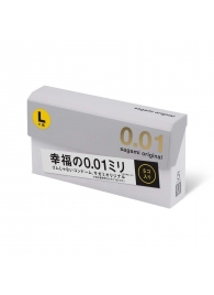 Презервативы Sagami Original 0.02 L-size увеличенного размера - 5 шт. - Sagami - купить с доставкой в Петропавловске-Камчатском