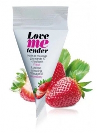 Съедобное согревающее массажное масло Love Me Tender Strawberry с ароматом клубники - 10 мл. - Love to Love - купить с доставкой в Петропавловске-Камчатском