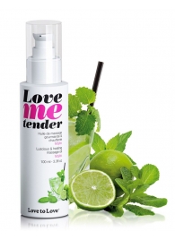 Съедобное согревающее массажное масло Love Me Tender Mojito с ароматом мохито - 100 мл. - Love to Love - купить с доставкой в Петропавловске-Камчатском