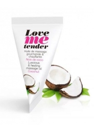 Съедобное согревающее массажное масло Love Me Tender Cocos с ароматом кокоса - 10 мл. - Love to Love - купить с доставкой в Петропавловске-Камчатском
