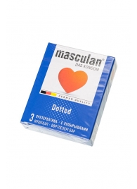Презервативы с пупырышками Masculan Dotted - 3 шт. - Masculan - купить с доставкой в Петропавловске-Камчатском