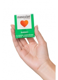 Презервативы анатомической формы Masculan Anatomic - 3 шт. - Masculan - купить с доставкой в Петропавловске-Камчатском