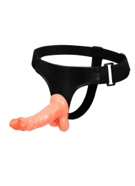 Реалистичный страпон на ремешках - 15,5 см. - Baile - купить с доставкой в Петропавловске-Камчатском