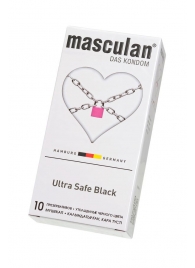 Ультрапрочные презервативы Masculan Ultra Safe Black - 10 шт. - Masculan - купить с доставкой в Петропавловске-Камчатском