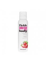 Массажная хрустящая пенка Tickle My Body Strawberry с ароматом клубники - 150 мл. - Love to Love - купить с доставкой в Петропавловске-Камчатском