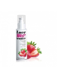 Съедобное согревающее массажное масло Love Me Tender Strawberry с ароматом клубники - 100 мл. - Love to Love - купить с доставкой в Петропавловске-Камчатском