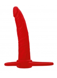 Красная насадка на пенис для двойного проникновения Black Red - 16,5 см. - ToyFa - купить с доставкой в Петропавловске-Камчатском