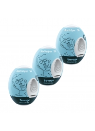 Набор из 3 мастурбаторов-яиц Satisfyer Savage - Satisfyer - в Петропавловске-Камчатском купить с доставкой