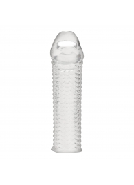 Текстурированная насадка на пенис Clear Textured Penis Enhancing Sleeve Extension - 16,5 см. - BlueLine - в Петропавловске-Камчатском купить с доставкой