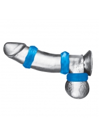 Комплект из трех голубых колец для эрекции 3-Pack Nuts   Bolts Stretch Cock Ring Set - BlueLine - в Петропавловске-Камчатском купить с доставкой