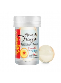 Интимный гель Esferas do Dragao Hot Ball с охлаждающе-разогревающим эффектом (2 шарика по 3 гр.) - HotFlowers - купить с доставкой в Петропавловске-Камчатском
