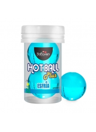 Лубрикант на масляной основе Hot Ball Plus с охлаждающим эффектом (2 шарика по 3 гр.) - HotFlowers - купить с доставкой в Петропавловске-Камчатском